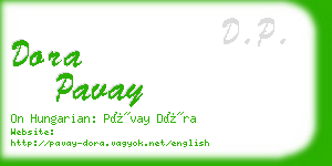 dora pavay business card